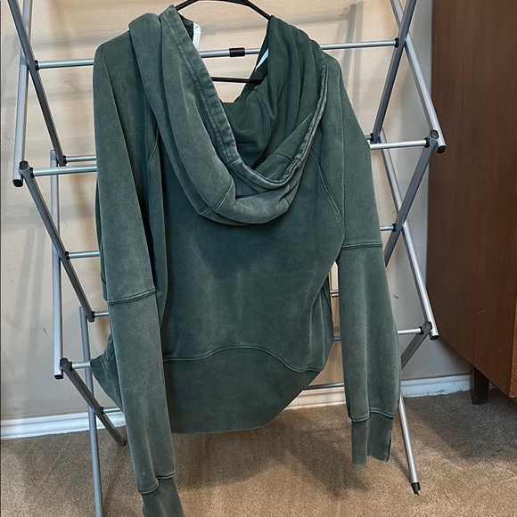 Green Half-Zip Hoodie - Picture 2 of 3